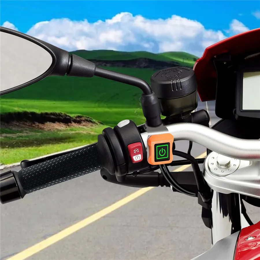Электрический ATV мотоцикл руль ручка Нагреватель Pad Смарт грелка+ переключатель 12 В