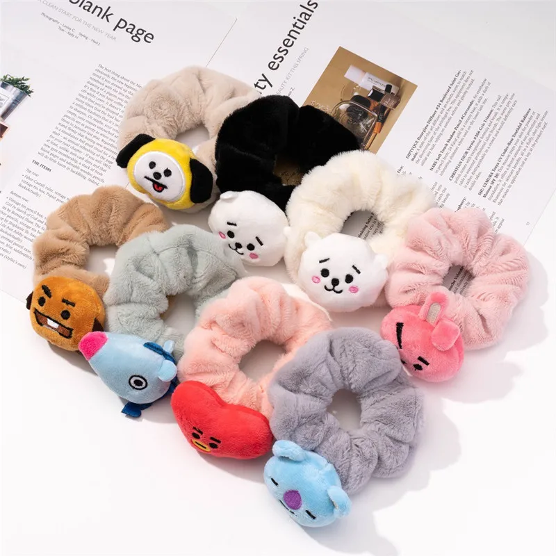 Obtenga esto Nueva Kpop coreano Bangtan niños Koala las mujeres al por mayor de terciopelo de invierno Scrunchie goma de pelo elástica cuerda chica Hairwear grandes para cabello cuerda aKwjMmBVg3n