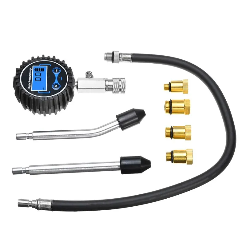 

1 Set Gasoline Engine Compression Tester with M10 M12 M14 M18 Adapter Petrol Gas Engine Cylinder Car Pressure Gauge Tester