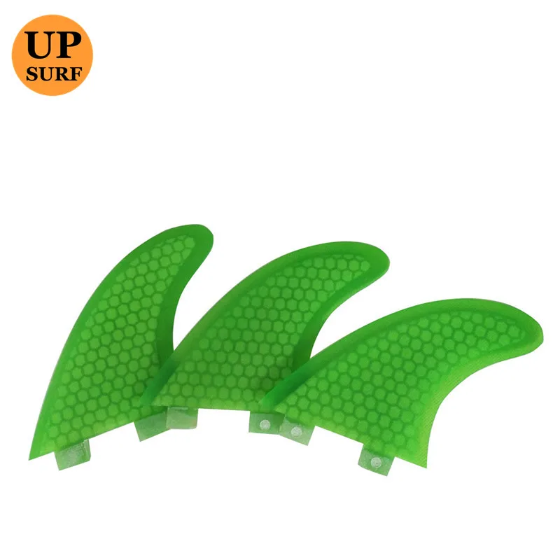Surfboard Fin Double Tabs Green Color Double Tabs Thruster FINS S/M/L Size