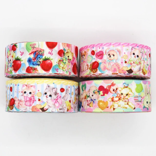 10 Yards 1.5'' 38MM Lolita Butterfly Fruit Ribbon For Hair Bows DIY