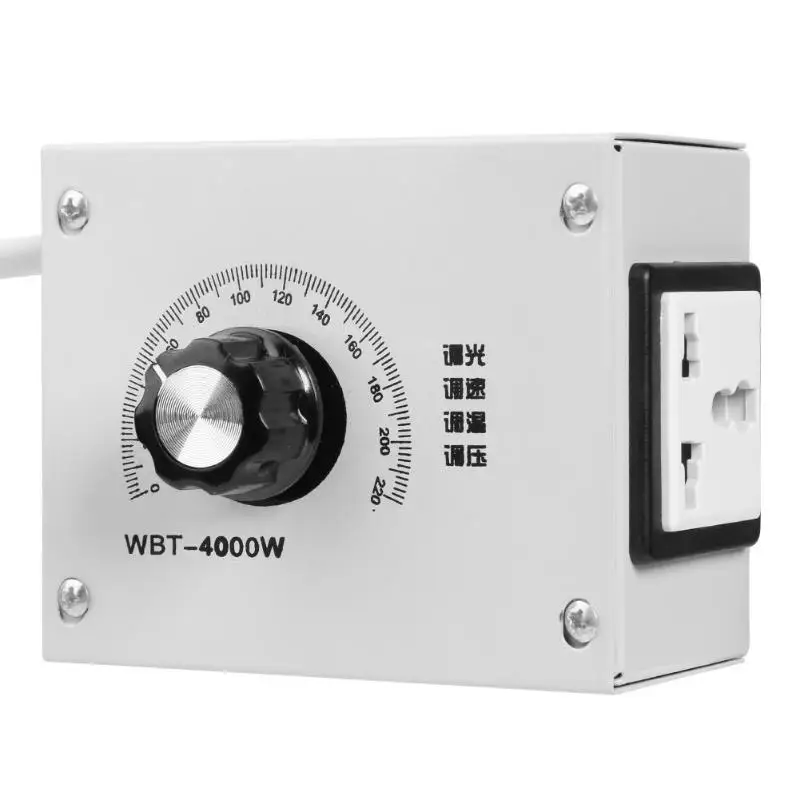 AC 220V 4000W двигатель с регулятором скорости вентилятора регулятор температуры регулятор напряжения отрицательное давление вентилятор воздуховод вентилятор не регулируется