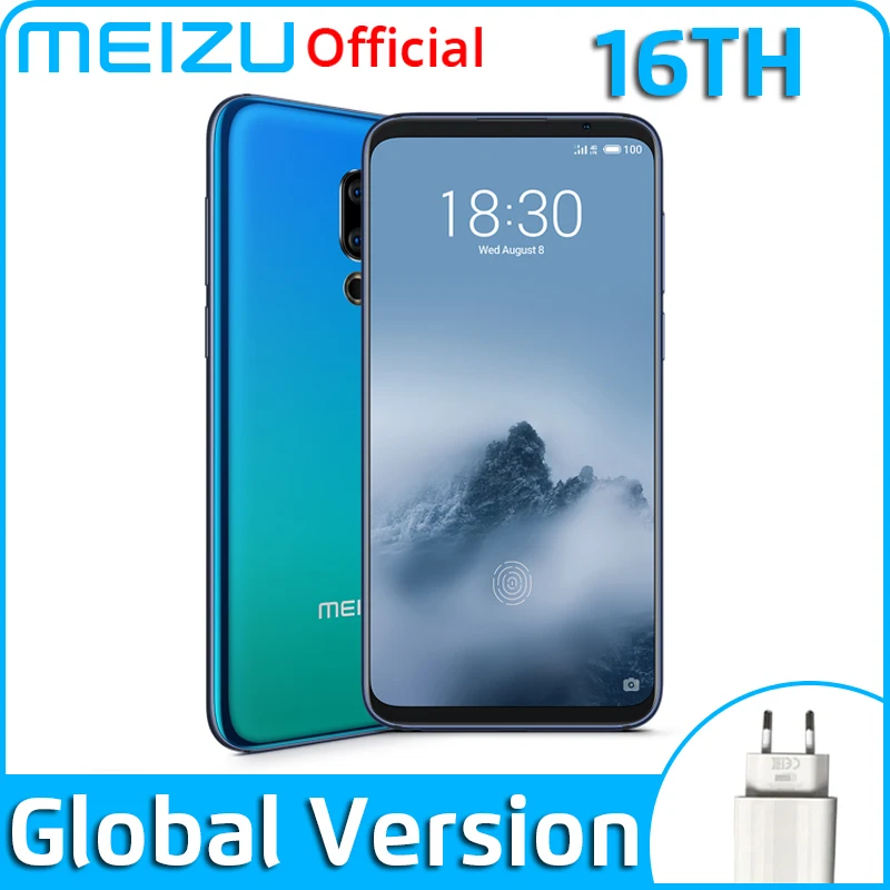 Глобальная версия Meizu 16th 16-й мобильный телефон 8 GB 128 GB Snapdragon 845 Octa Core 6 ''2160x1080 P 3010 mAh Батарея двойной сзади Камера