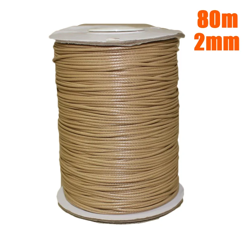 

Roll Waxed Cotton Cord Wire Beading Macrame String Jewelry DIY Craft 1mm/2mm