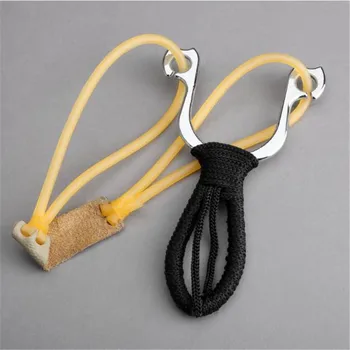 

Hunting 1 PC alloy high power catapult outdoor camping sprayer + rubber band harness shooting sport shooting tool black