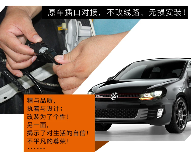 Автомобильный Стайлинг для VW Golf 6 2010-2012 для Mk6 фары R20 светодиодный фары DRL движущийся сигнал H7 D2H HID Bi Xenon