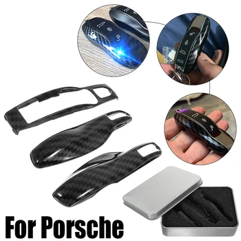

Hot New 3pcs Carbon Fiber Color FOB Remote Key Case Shell Cover for Porsche Boxster Cayman 911 Panamera Cayenne Macan