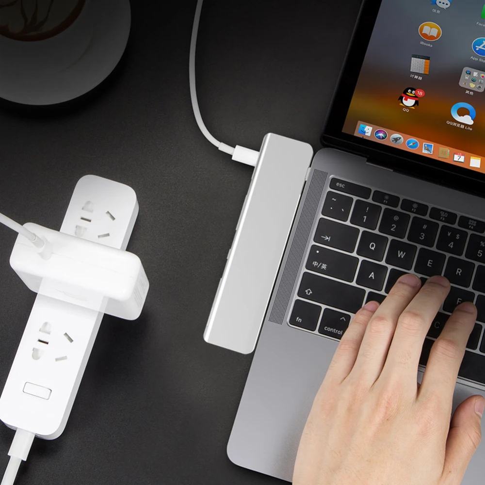 USB-C USB C Hub HDMI Type C Hub 3.0 Splitter Adapter TF Micro SD Card Reader