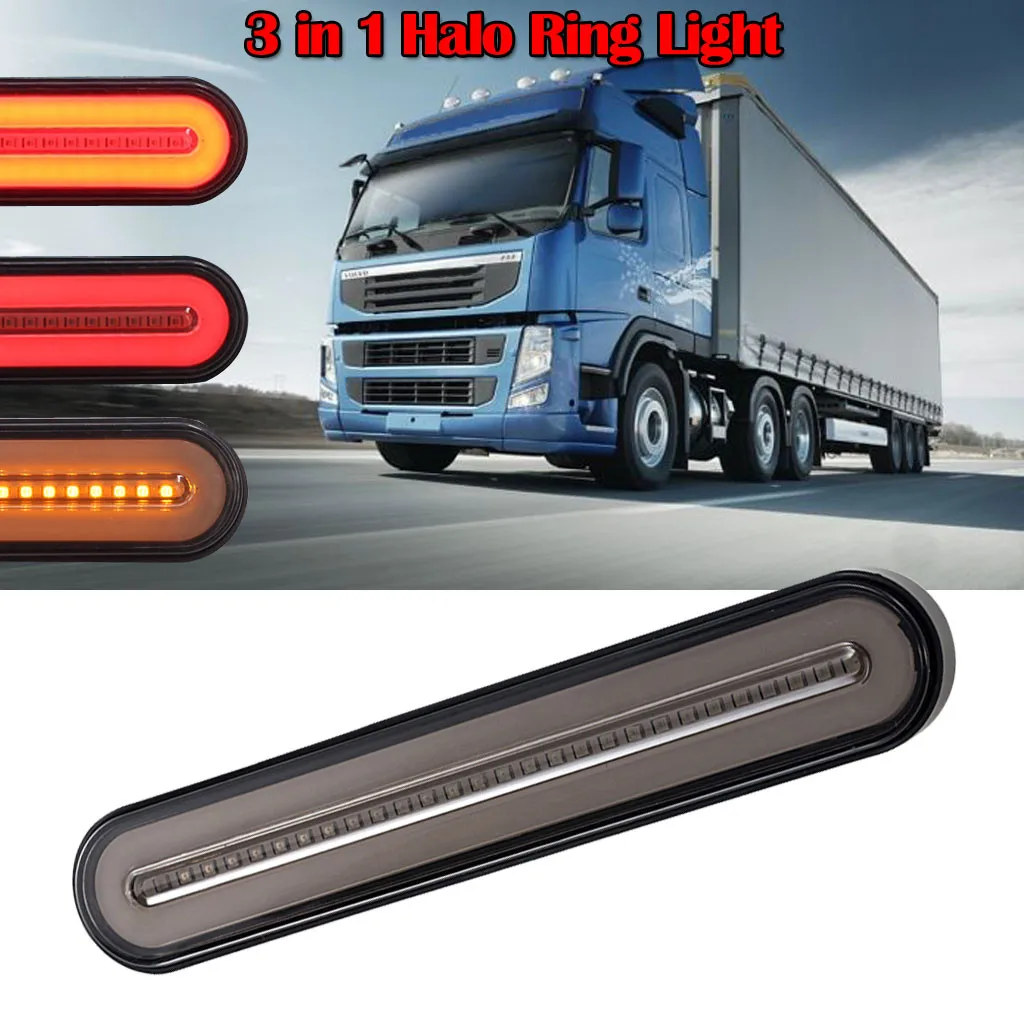 

YATERKU LED Stop Tail Turn Lights 28 LED Flowing Reverse Stop Brake Turn Signal Rear Tail Light Truck Trailer RV#827g25