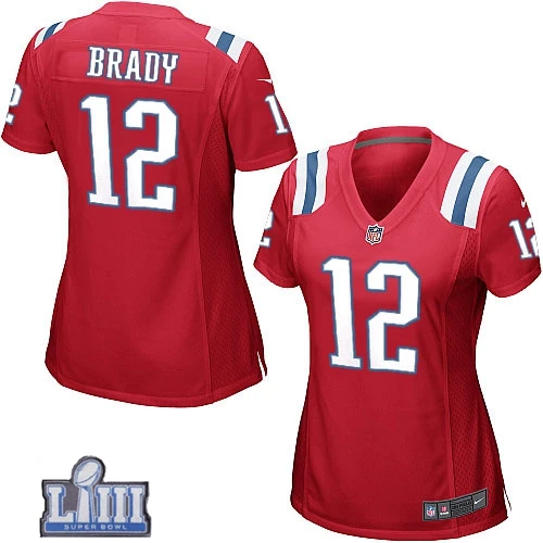 Women Женщины Новая Англия Том Брэди Патриоты Super Bowl LIII Bound Rush jersey - Цвет: Women