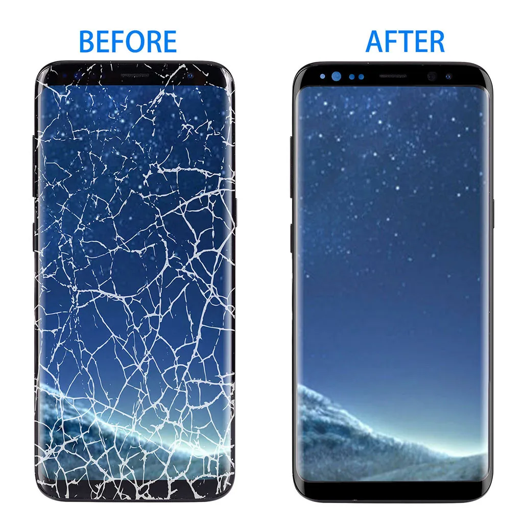 Комплект для ремонта OLED стекла, совместимый с samsung Galaxy S8/S8 Plus, переднее стекло, крышка для объектива, запасной комплект для ремонта 19Sep09