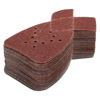 

50pcs Sanding Sheets Hook & Loop For Black & Decker Mouse Reddish Brown