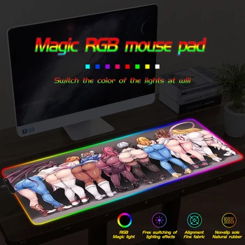 

Wired LED Color Lighting RGB Gaming Mouse Pad Control Comfortable Large Desk Pad Thick Wear-resistant Carpet Mat for Overwatch