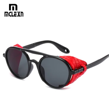 

MCLEXN Men Women Steampunk Goggles Sunglasses Retro Shades UV400 Vintage Glasses