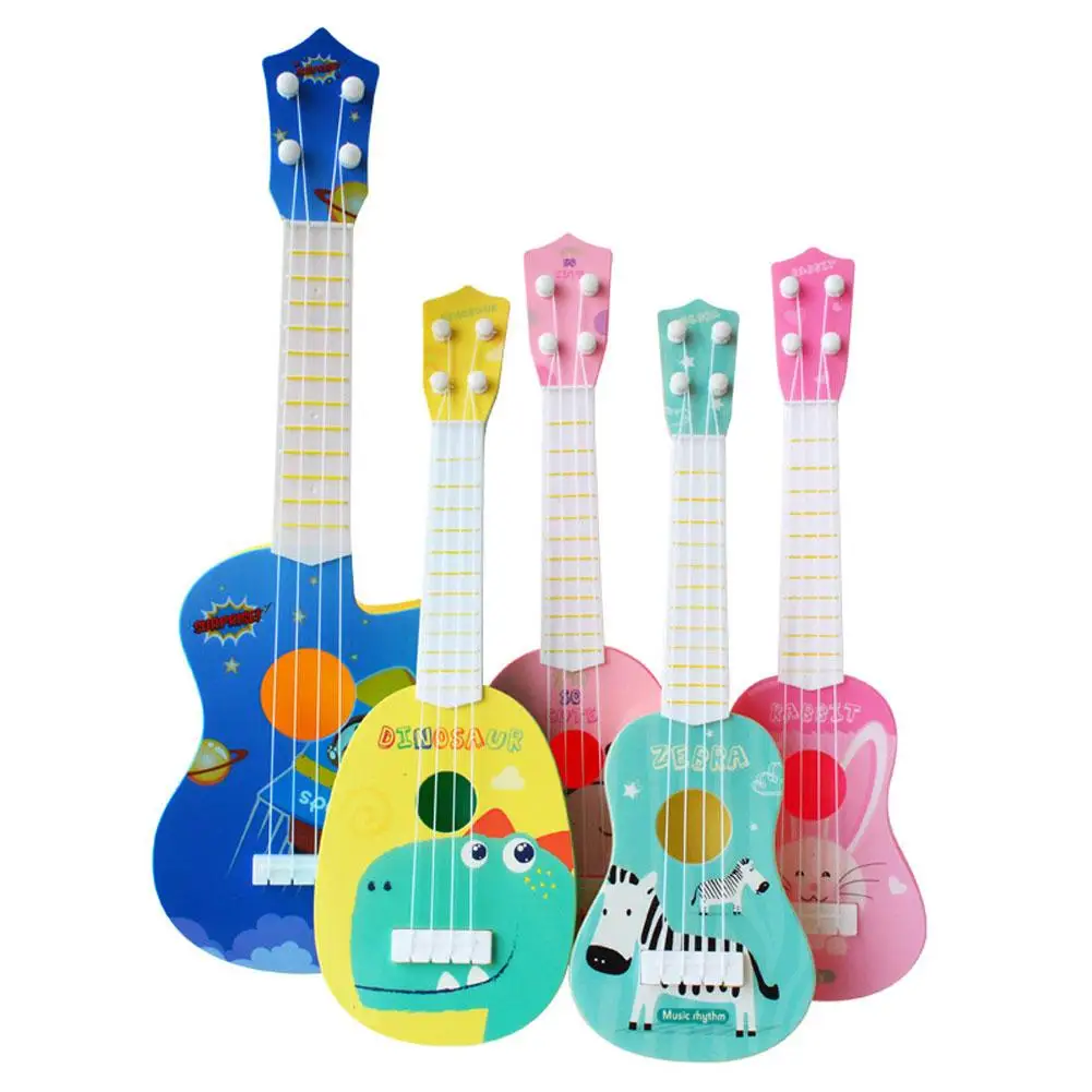 Милая игрушечная гитара в виде животных для детей, девочек и мальчиков, пластиковая музыкальная игра, подарок