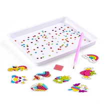 Kit de peinture de gros diamants pour enfants, jouet autocollant, Kit numérique, bricolage, Animal coloré, artisanat, 5D