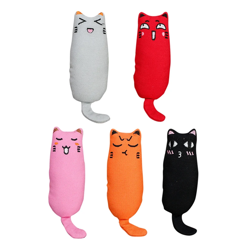Кот шлифовальные игрушки для кошек Catnip забавный плюшевый Кот котенок жевательная игрушка когти кусающая кошка мята для кошек зубы обучающая подушка игрушки