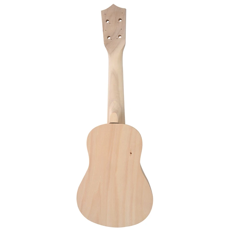 21 дюймов белая деревянная Гавайская гитара Ukulele soprano Гавайская гитара Uke комплект музыкальный инструмент DIY