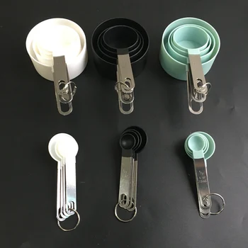 

8Pcs Multi Purpose Spoons/Cup Measuring Tools PP Baking Accessories Stainless Steel/Plastic Handle Kitchen Gadgets