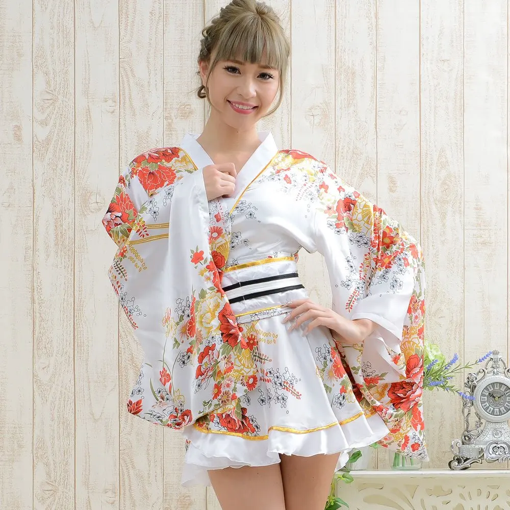 Женское пикантное короткое платье кимоно косплей костюм в стиле японской гейши
