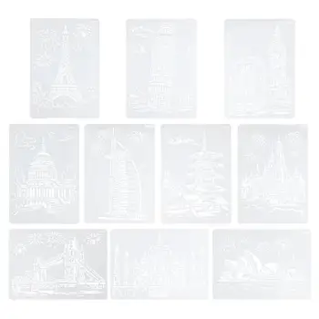 

10pcs Painting Template Interesting Funny DIY Template Painting Board for Home