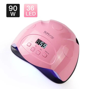 

SUN X7 Plus UV LED Nail Dryer 90W Gel Polish Curing Lamp with Bottom Timer LCD Display Quick Dry Lamp For Nails Manicure Tools