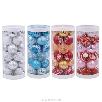 

24pcs 6cm Christmas Balls Ornament Shatterproof Xmas Tree Hanging Ball Bauble Home Party Decorations O27 20 Dropship