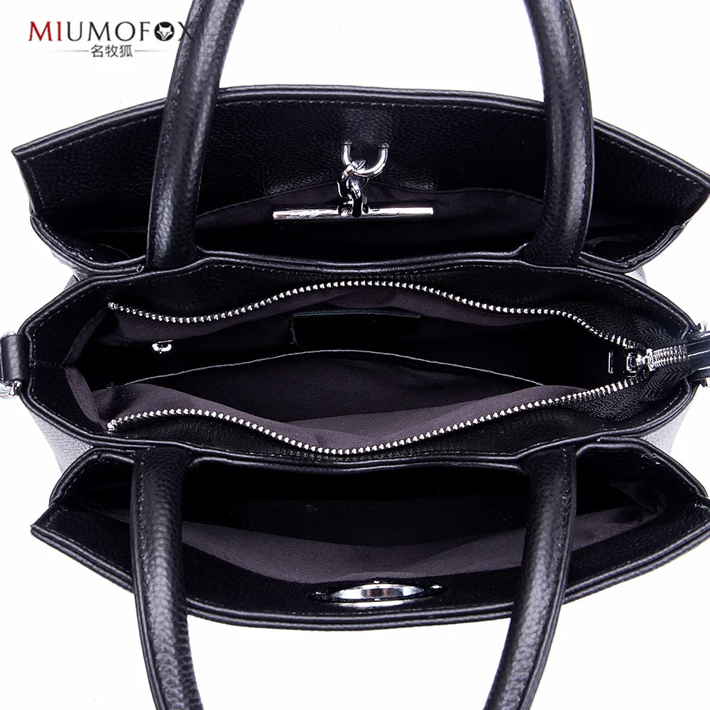

Large Capacity Handbag Women's Genuine Leather Shoulder Tote Bag European And American Minimalist Multi-Compartment Shoulder Bag