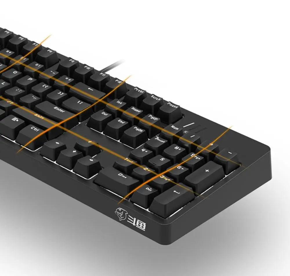 Ajazz Douyu DKM150 эргономичная USB Проводная Механическая клавиатура с подсветкой съемные панели антипризрачные ключи черный, синий, коричневый, красный ось