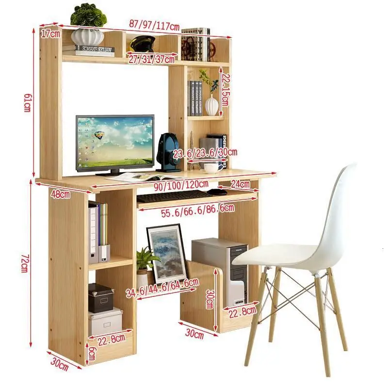Biurko Малый наколенный стол Tafel Меса Escritorio Scrivania офисные Винтаж Дерево Tablo компьютер, ноутбук стенд стол с книжный шкаф