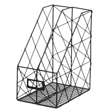 Новинка-простой металлический стеллаж для хранения файлов, офисные принадлежности, стойка для дисплея, Настольная сетка, книга, журнал, коробка для хранения, полка, блок, противоскользящая Fra