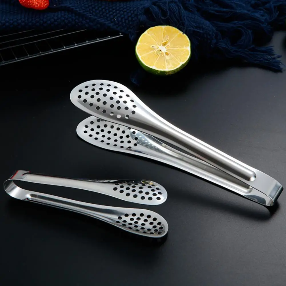 Stainless Steel Food Tong Kitchen Utensil Cooking Tool Anti Heat Steak Clip Baking Barbecue