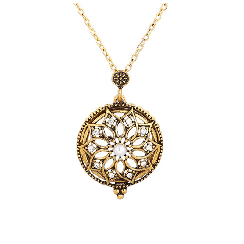 Винтажное женское ожерелье карманное колье с карманами для часов картой мира