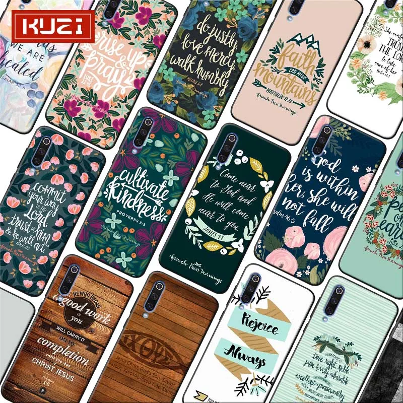Bible verse Philippians Jesus Soft Silicone Phone Case for xiaomi mi 10 pro 9 9t se 8 pocophone f1 mix 3 |