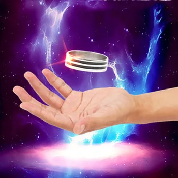 

Magic Show Magic Trick Floating Ring Magic with Gift Flying Card Floating Effect Invisible Suspension Magic Props Thumb Rings