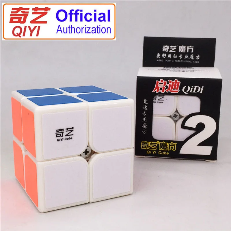Qiyi 2x2x2 куб профессиональный 5,1 см скоростной куб для детей мальчик волшебный куб головоломка Neo Cubo Магическая наклейка для детские образовательные игрушки - Цвет: QIYI-Sticker-white