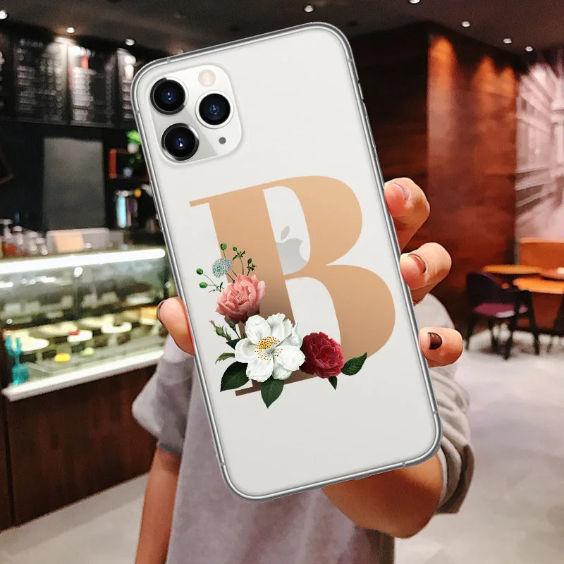 Custom New Clear Phone Case For iPhones 11 Pro Max 2019 26 English Name letters Soft For iPhones X XR XS MAX 6 6S 7 8 Plus Xs