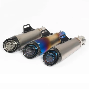 51mm Universal Exhaust Escape Pipe Muffler Tail Pipe for Motorcycle Racing Bike ATV Stainless Steel Carbon Fiber End