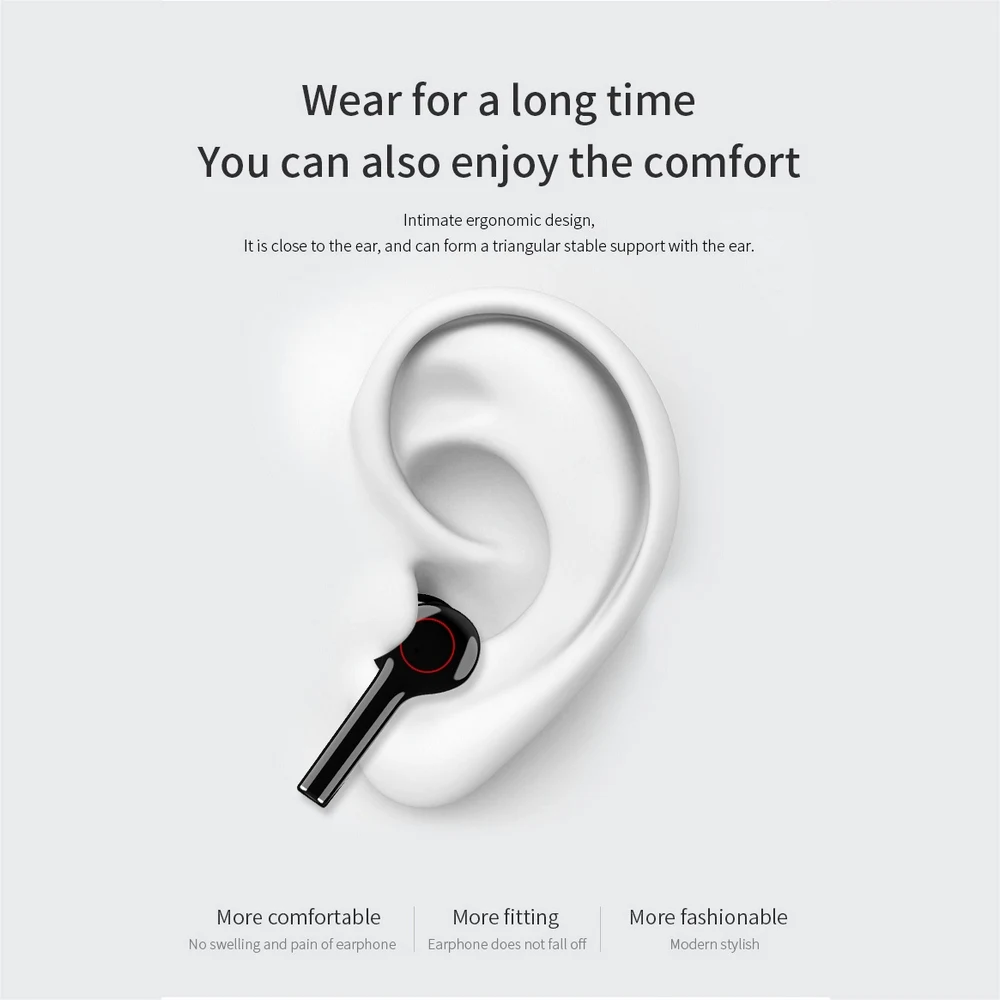 Bluetooth Earphone Semi-in-ear Wireless TWS Dual Connection Headphone Hall Magnetic Earbuds with Microphone Headset Earphones