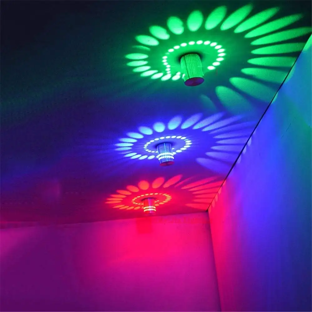 3 Вт RGB светодиодный настенный светильник с дистанционным регулированием яркости