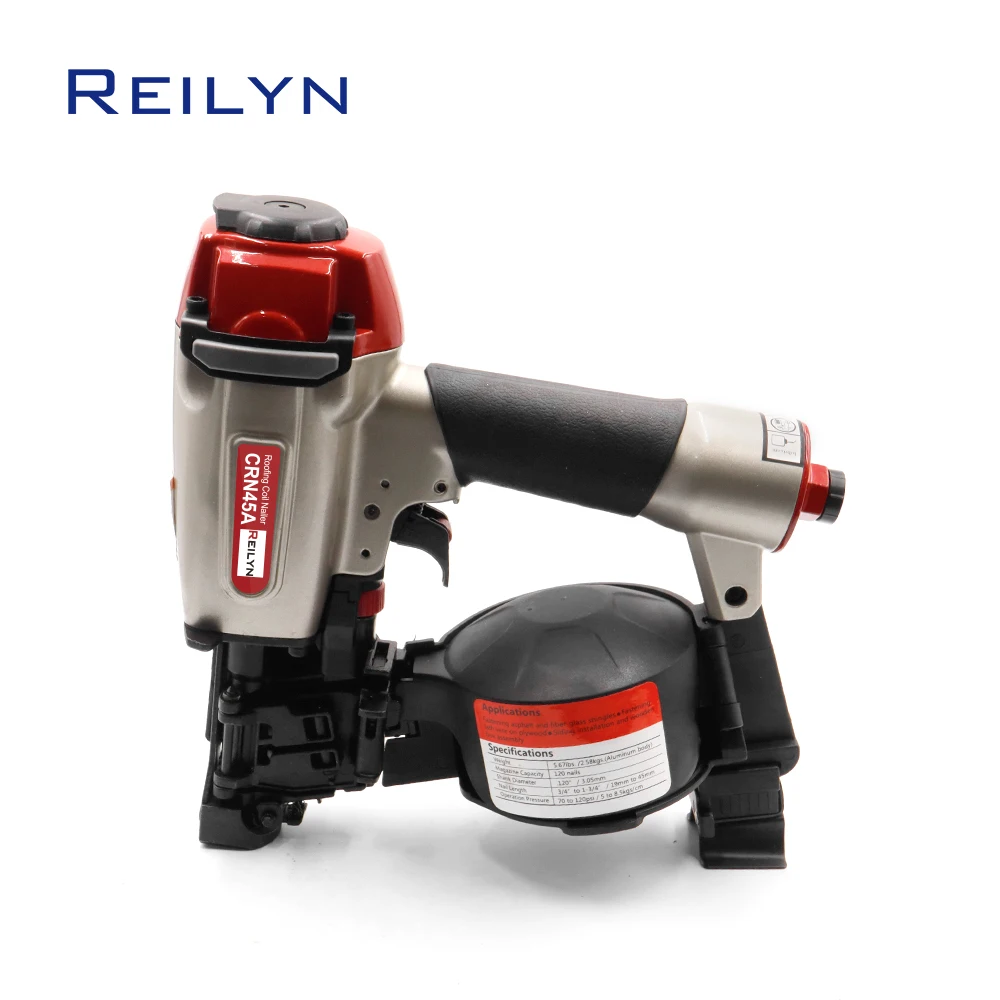 Reilyn Cn45 Pneumatic Nail Gun Roofing Coil Nailer For Fencing Framing