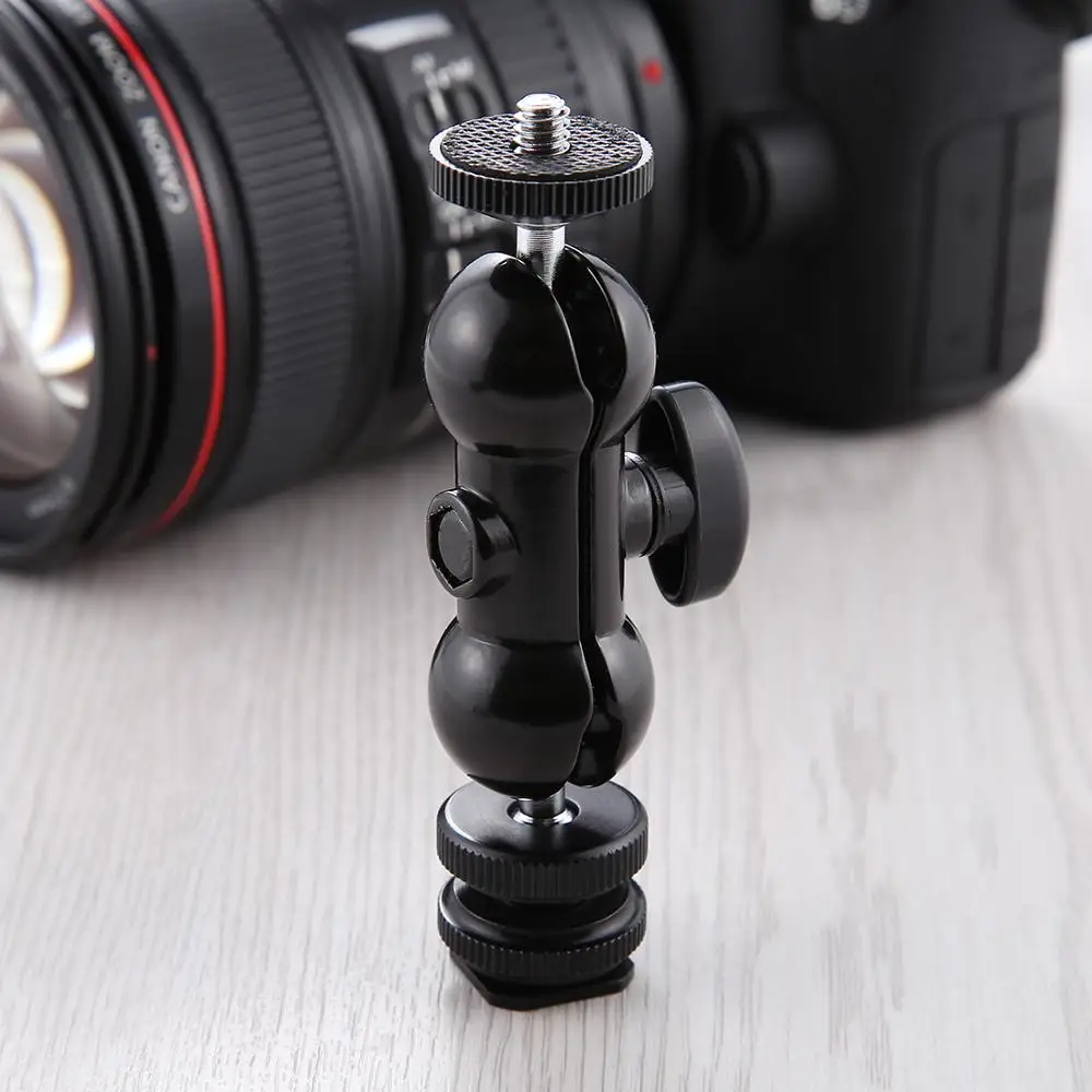 Зажим для камеры PULUZ DSLR вспышка башмак Поворотная шариковая головка 1/4 дюймовый
