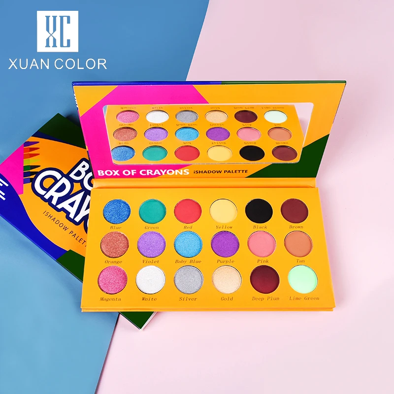 Beauty Glazed 18 Color Makeup Eyeshadow Palette Nude Glitter Pigment Colorful Eye Shadow Pallete Make up with Mirror |