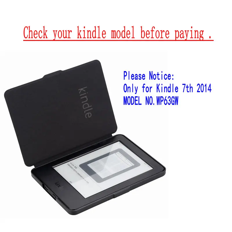 Capa Protetora Fina para Amazon Kindle Touch Smart Case Magro 7ª Geração Modelo Wp63gw 2014 - Imagem 2