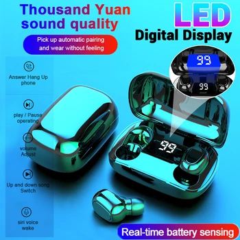 

L21Pro Bluetooth Earphones tws for iPhone HiFi Stereo Wireless Bluetooth Headset Sports Earphone for Xiaomi Samsung Smartphone