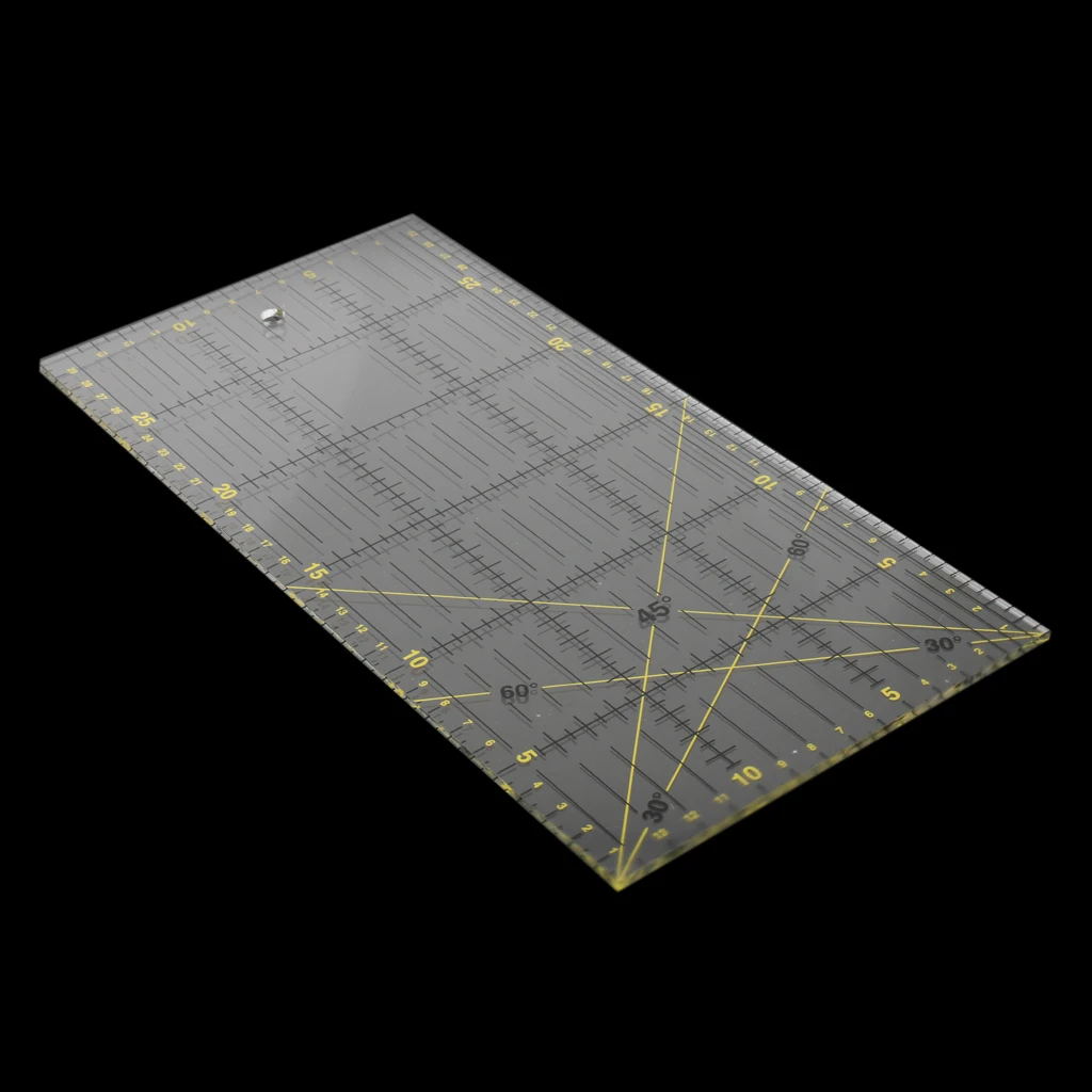 Quilting Ruler  Acrylic Quilters Inch Rules 30 x 15cm for Crafts, Fabric, Patch Working