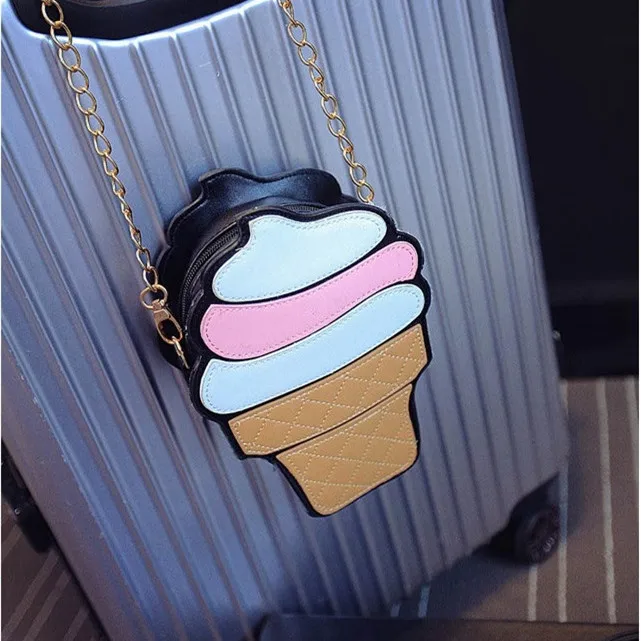 Ice cream Женская сумка на плечо кожаная сумка-мессенджер сумка кошелек XI мороженое кекс милая сумка на плечо - Цвет: Ice cream