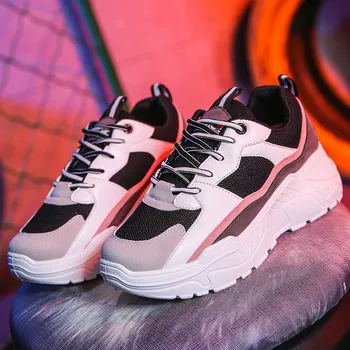 

Chunky Sneakers Women 2020 Fashion Platform Shoes Basket Femme Vulcanize Shoes Womens Casual Krassovki Female Trainers Dad Shoes