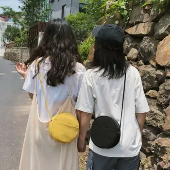 

Plain Canvas Small Side Cross Body Messenger Shoulder Bag For Women Girl Student