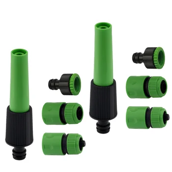 

8pcs Plastic Hosepipe Spray Set Garden Hose Pipe Fittings Nozzle Connector Water Sprayer Outdoor Car Washer Kit Household (Rando